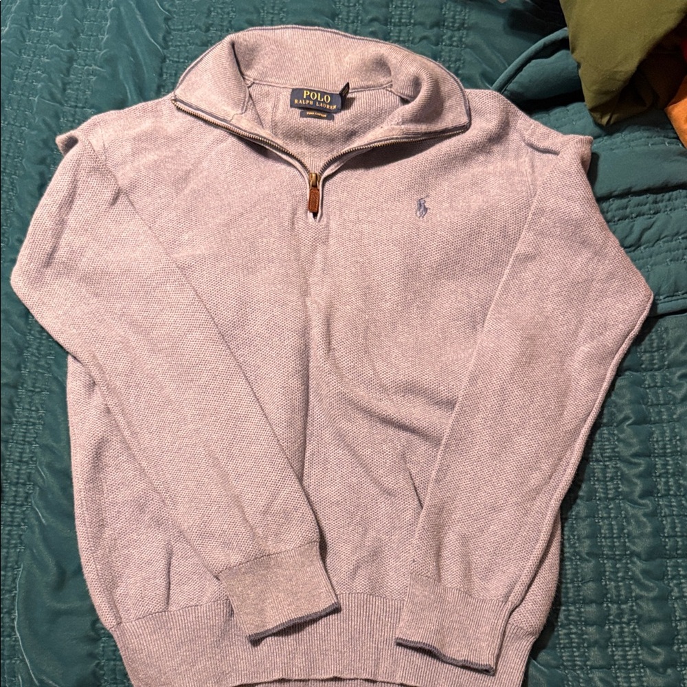 Polo by Ralph Lauren Men's Light blue Zip-Up Sweater